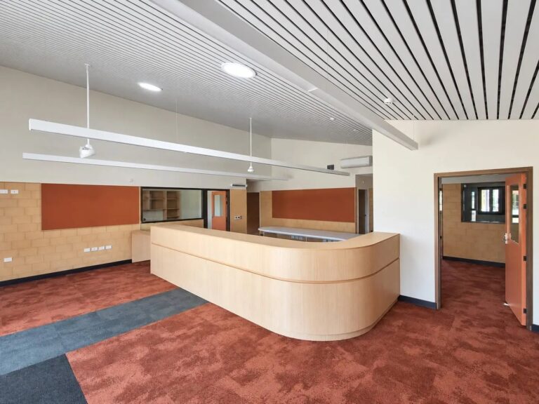 School reception area after interior painting